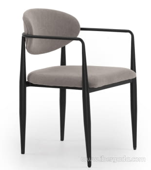 Silla Chenilla Gris/Negro