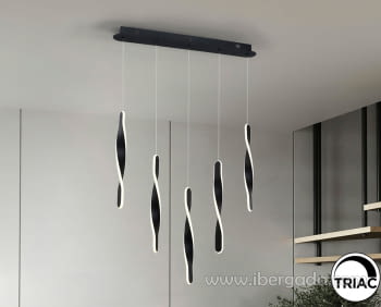 Lámpara Twist 5 Luces Negro