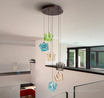 Lámpara Ingrid 6 Luces 5 Colores