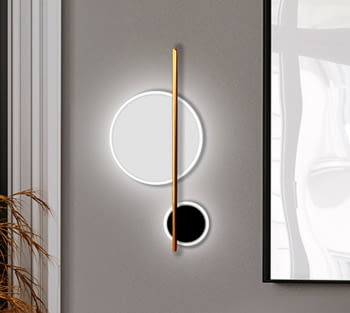 Aplique Duo 2 Luces Blanco/Negro