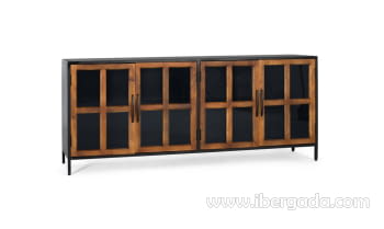 Aparador Enzo 4 Puertas Mango/Hierro (190x40x80)-2