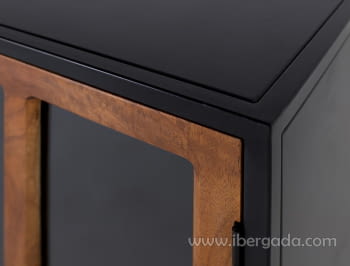 Aparador Enzo 4 Puertas Mango/Hierro (190x40x80)-7