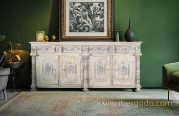Aparador Mango Blanco Envejecido (225x45x100)