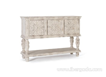 Consola Mango Blanco Envejecido 3 Puertas (148x44x103)
