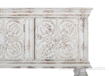 Consola Mango Blanco Envejecido 3 Puertas (148x44x103)-5