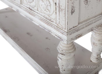 Consola Mango Blanco Envejecido 3 Puertas (148x44x103)-6