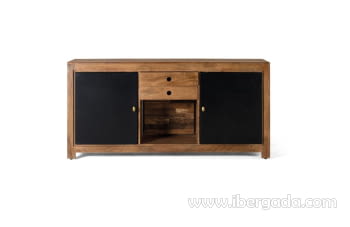 Aparador Madera/Metal con luz (160x40x78)