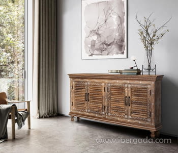 Aparador Madera Mango Natural (152x36x78)