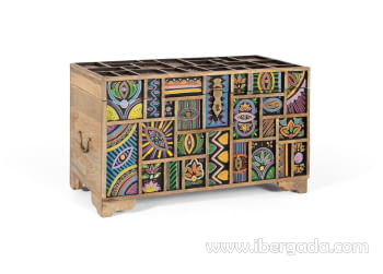 Baúl Madera Mango Multicolor (81x42x48)
