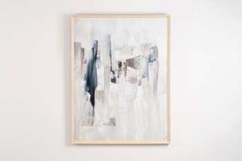 Cuadro Abstracto Blancos Azules N1 (100x130)