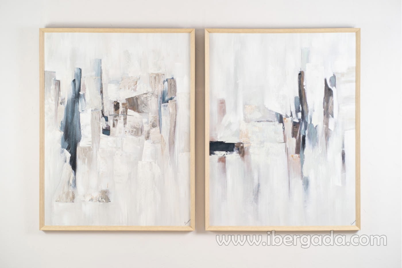 Cuadro Abstracto Blancos Azules N2 (100x130)-5