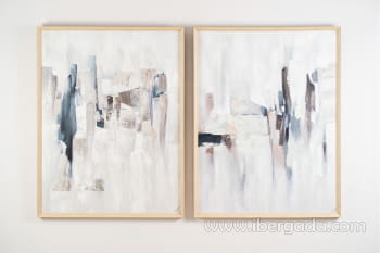 Cuadro Abstracto Blancos Azules N2 (100x130)-5