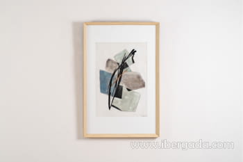Cuadro Abstracto Cubos/Cristal N1 (66x100)-1