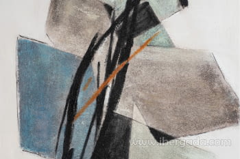 Cuadro Abstracto Cubos/Cristal N1 (66x100)-2