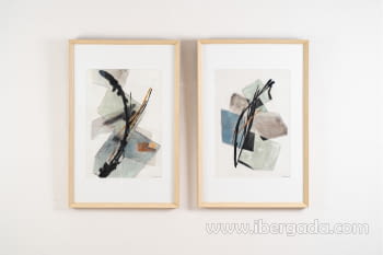 Cuadro Abstracto Cubos/Cristal N1 (66x100)-5
