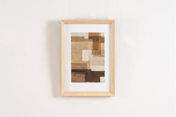 Cuadro Abstracto Tierras Cristal N1 (35x50)