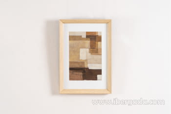 Cuadro Abstracto Tierras Cristal N1 (35x50)