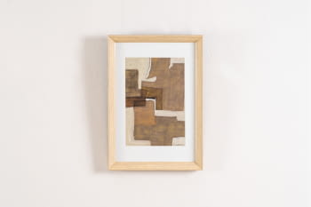 Cuadro Abstracto Tierras Cristal N2 (35x50)