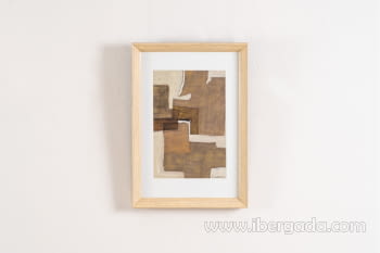 Cuadro Abstracto Tierras Cristal N2 (35x50)