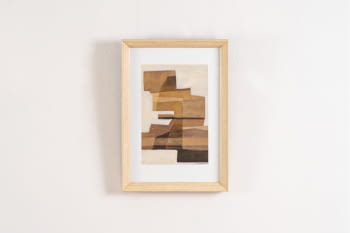 Cuadro Abstracto Tierras Cristal N3 (35x50)