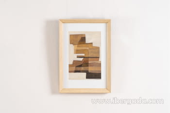 Cuadro Abstracto Tierras Cristal N3 (35x50)