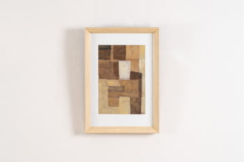 Cuadro Abstracto Tierras Cristal N4 (35x50)