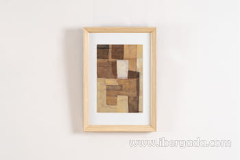 Cuadro Abstracto Tierras Cristal N4 (35x50)