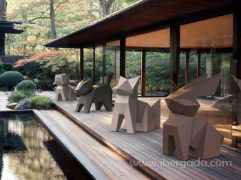 Figura Origami Conejo Usagi (103x76x128)-2