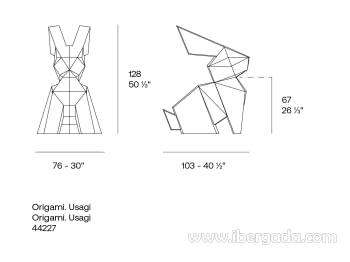 Figura Origami Conejo Usagi (103x76x128)-4