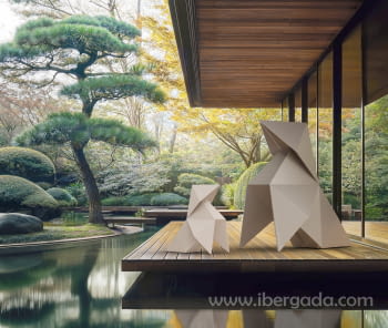 Figura Origami Pájaro Kotori (59x37x60)