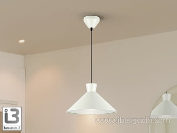 Colgante Cono 1L Perla Mate 30cm