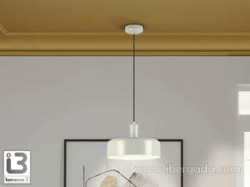 Colgante Alessia 1L Perla Mate 28cm