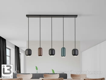 Lámpara Nimes 5L Negro/Colores