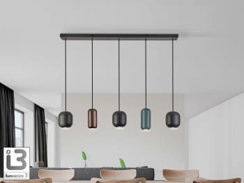 Lámpara Nimes 5L Negro/Colores