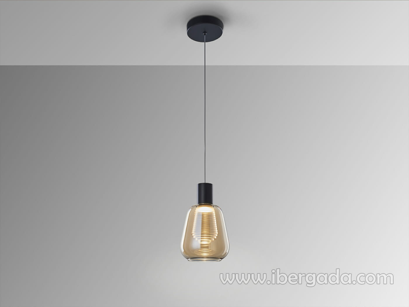 Colgante Carisa 1L Negro (13,5cm)-3