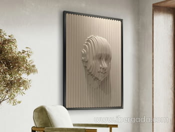 Bajorrilieve Beige Face (90x120)