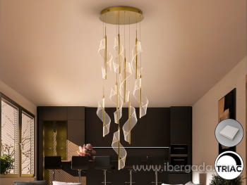 Lámpara Velas 9L Oro Dimable-1