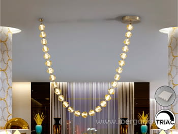 Lámpara Zaria II 29L Bronce/Ambar Dimable