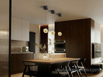 Colgante Zaria 1L Negro/Bronce/Ambar-3