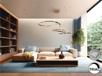 Lámpara Orbitas 3 Aros Oro-2