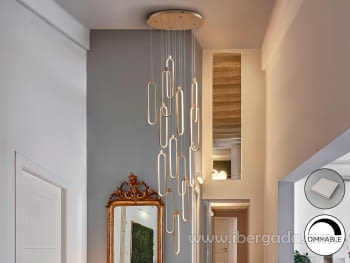 Lampara Colette Oro Rosa Dimable (60x60)  5M