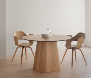 Mesa de Comedor Redonda Roble (120x120)