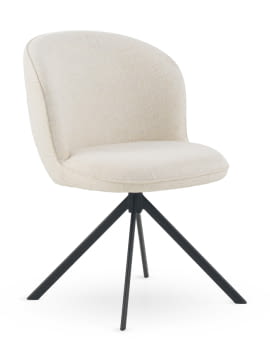 Silla Tweed Tapizada/Negro
