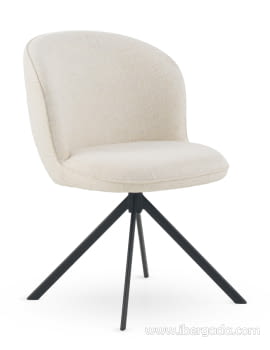 Silla Tweed Tapizada/Negro