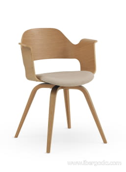 Sillón Madera Roble/Tapizado
