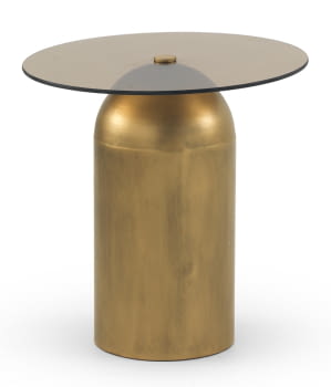 Mesa Auxiliar Metal y Cristal (50x50x51)