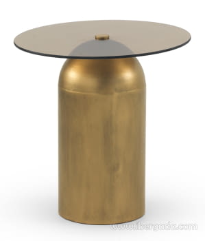 Mesa Auxiliar Metal y Cristal (50x50x51)