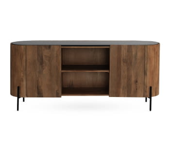 Aparador Elipse Madera/Hierro 2 puertas (175x40x76)