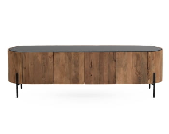Mueble TV Elipse Madera/Hierro 4 puertas (180x40x52)