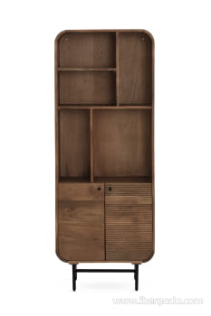 Estantería Curva Madera/Hierro 2 puertas (60x30x160)
